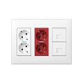KIT PUESTO TRABAO SIMON SERIE CIMA 500 ENCHUFE SAI Y RJ45